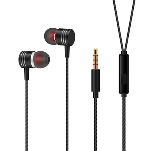 Wired Ear Headphones Bass Metal Earbuds