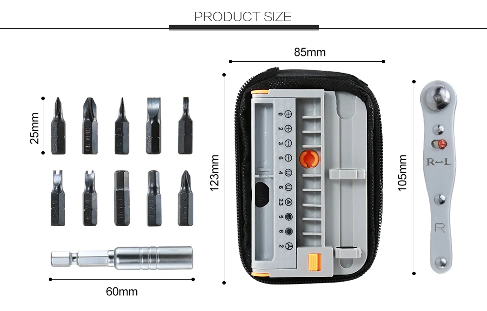 12 in 1 Mini Portable Ratchet Screwdriver Set for Household Electrical Appliances Repair Tool Ratchet Key Tool Hex Screwdriver