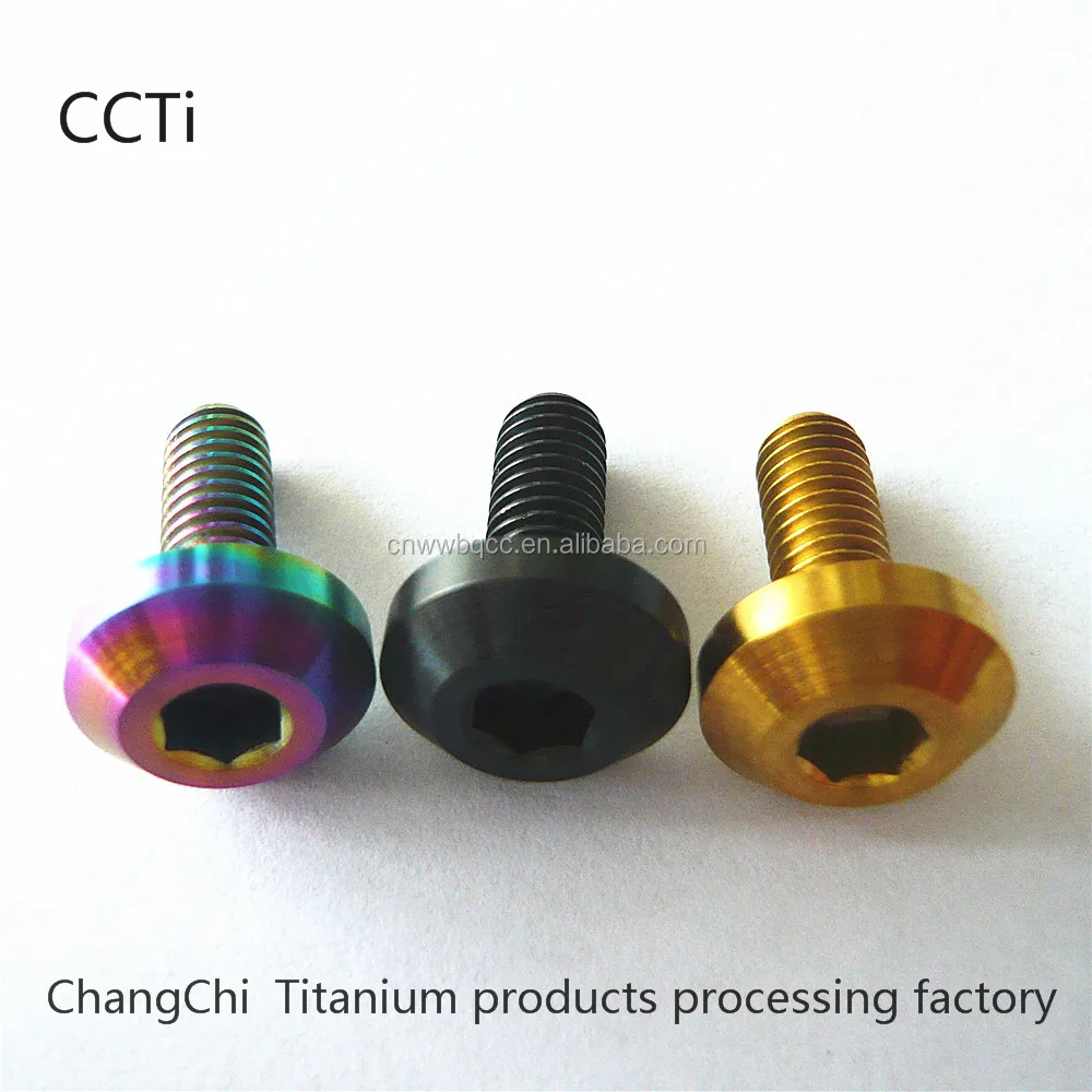 M4X15 Titanium Ti Bolts 6AL4V Alloy Aerospace Gr5 Allen Hex Button Head Screws