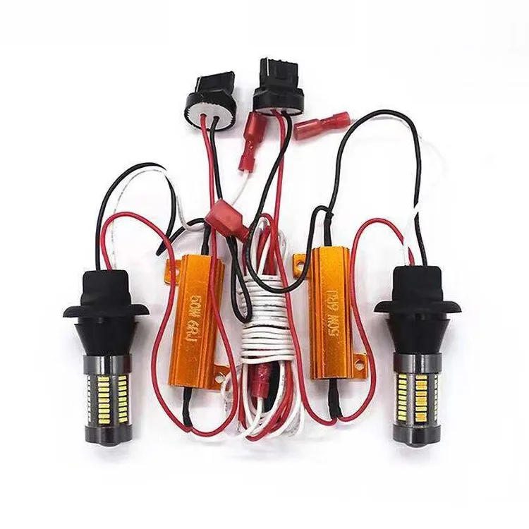 Car Led Bulb Bau15s Ba15s 7440 20w 4014 66smd Error Free Canbus Drl And