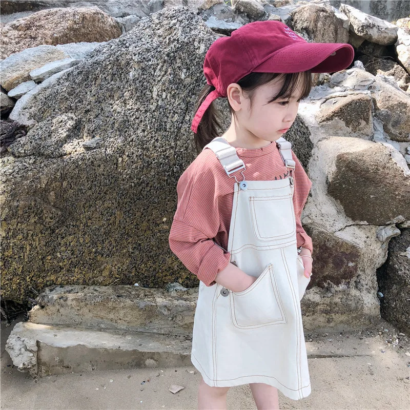 

2019 Spring new arrival 3-7 years Girls strap dress kids clothes, As picture