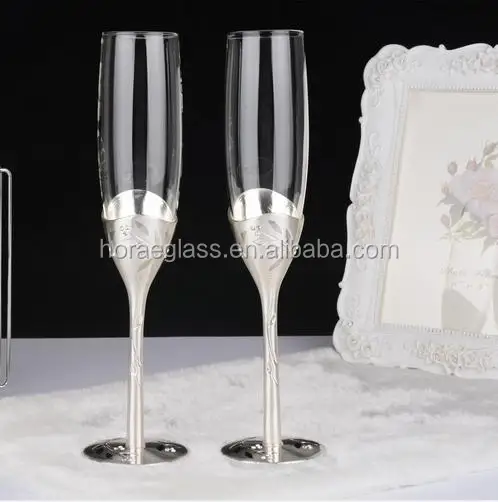 Personnalisé Message MARIAGE MARIES toastage Flûtes à champagne verres