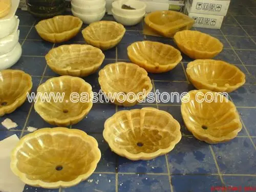 SS-1554 Eastwood Stone Honey Onyx Sink and Basin Fabricator