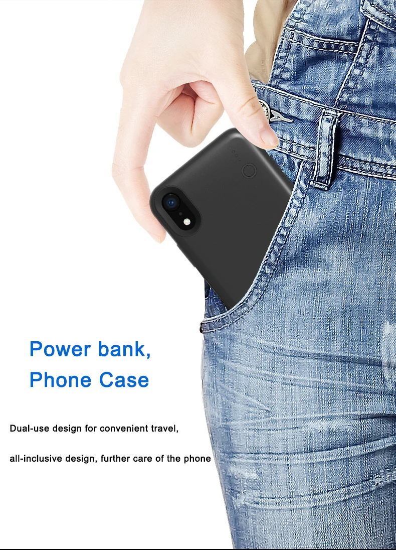 OEM factory 5000mAh durable slim power bank for  iPhone Xr charging case