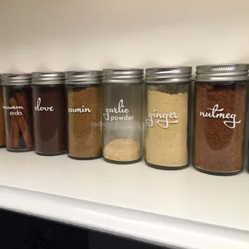 4 ounce glass spice jars