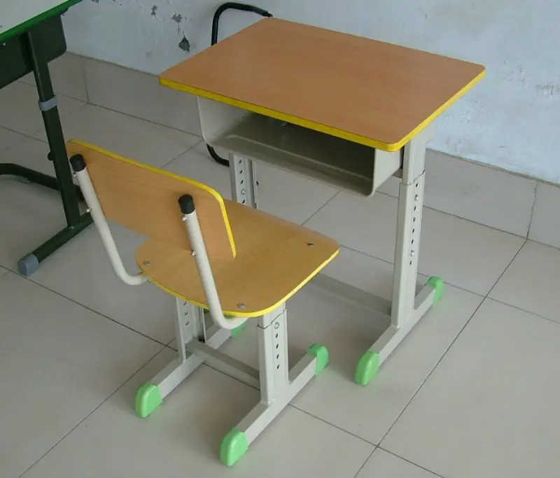 
newly modern adjustable wood classroom single school desk and chair /school desk /school desk chair combo for students 