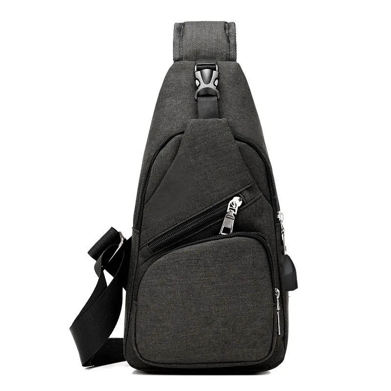 Woqi Outdoor Unisex Shoulder Waterproof Sling Bag Backpack / Travel Chest Backpack With Usb ...
