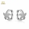 High Quality sterling silver starfish earrings