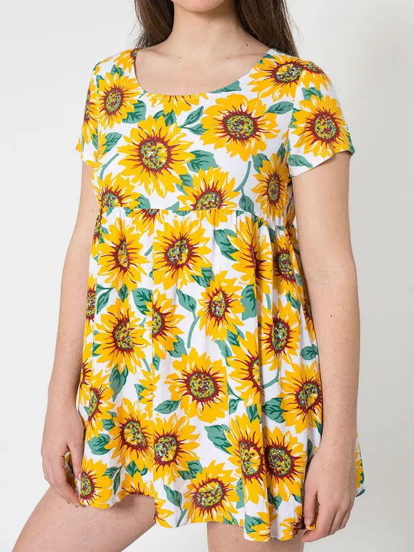 sunflower babydoll dress