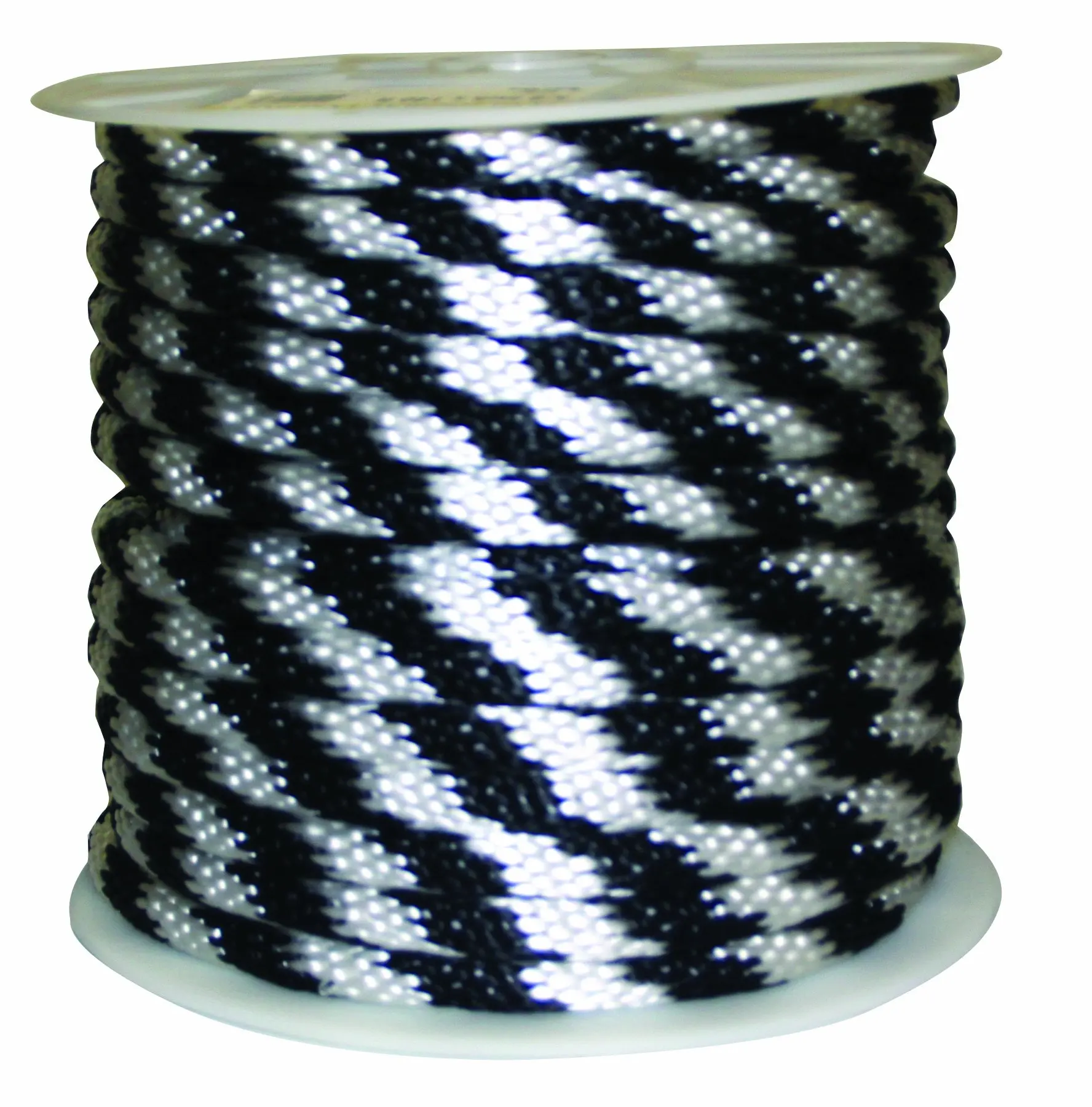 Evans Cordage 107650 2 Inch x 50-Feet Black Poly Training Rope T.W