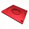 Sand blasting oxidized red aluminum alloy display stand base weight block custom machining service