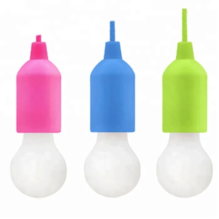 Decorative and Portable LED Bulb Light On A Pull-Rope For Outdoor, Kids Room, Dorm Room, Reading Lamp