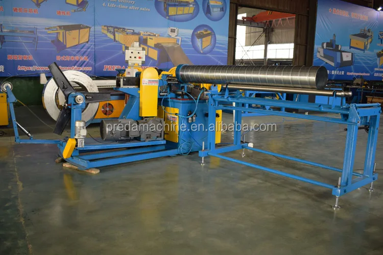 Spiral duct making machine mold type with both flying and plasma cutting option capable of forming max. diameter 1600mm
