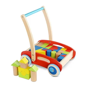baby walker with blocks wooden toys