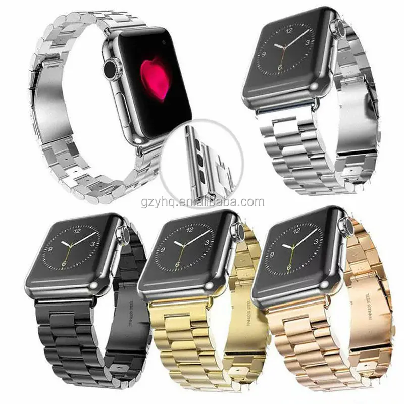 

Stainless Steel Watch Band for Apple Watch Band Strap Link Bracelet 38mm 42mm 40mm 44mm Classical Lock with Adapter, N/a