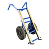 Double handle hand push truck with two wheels hand pallet trolley