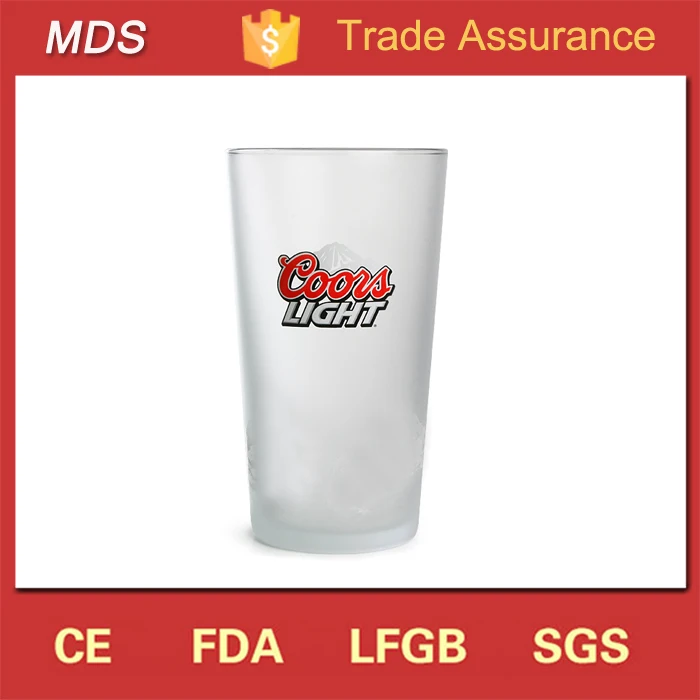 Printed Custom Light Branded Frosted Beer Glass 20 Ounce Buy Frosted