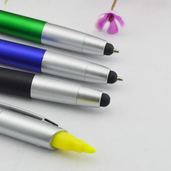Multifunction pens, Fancy Plastic Stylus Touch Pen with Highlighter