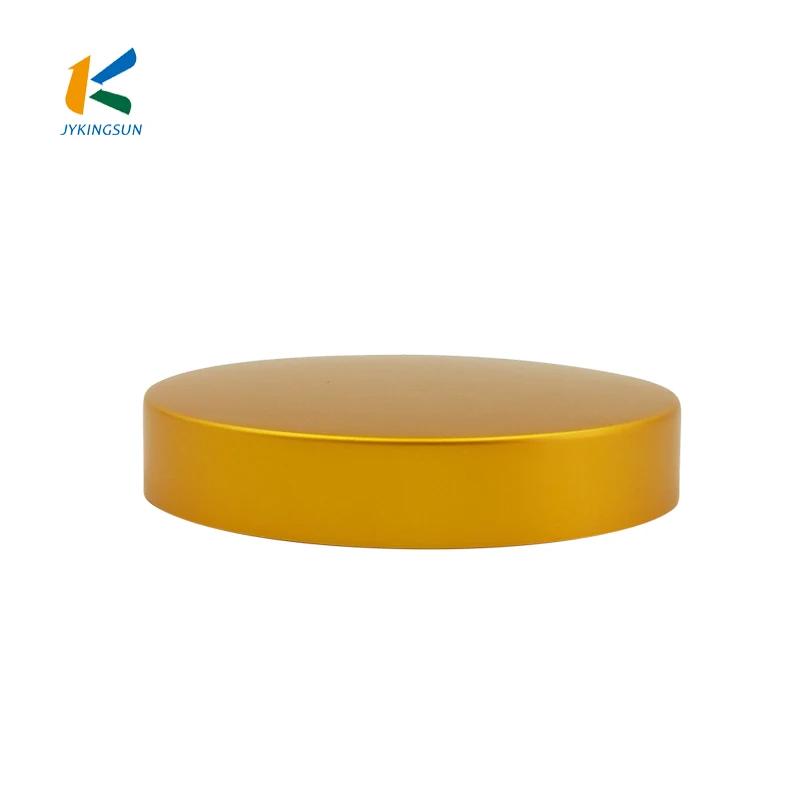 
89/400 gold metal aluminum lid round for wide mouth jar 