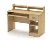 china supply home office wooden furniture MDF computer desk table with bookshelf wholesale,painted finish