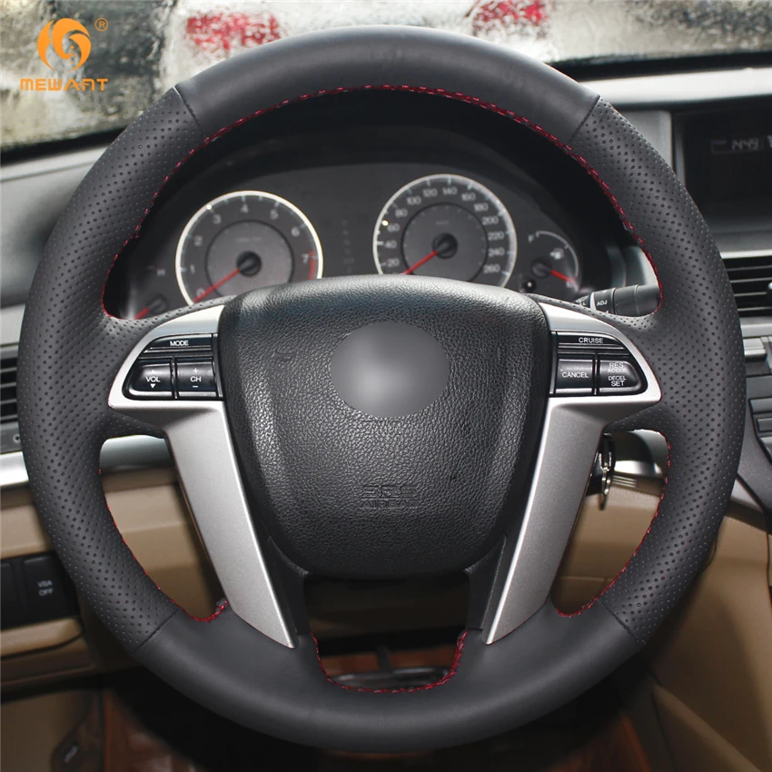 

Hand Sewing Artificial Leather Steering Wheel Cover for Honda Accord 8 Odyssey Crosstour Pilot 2008 2009 2010 2011 2012 2013