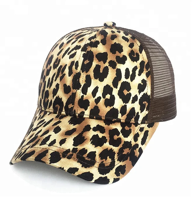 wholesale leopard baseball ponytail hat