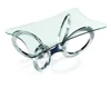 2019 new high-end stainless steel chrome base transparent glass coffee table