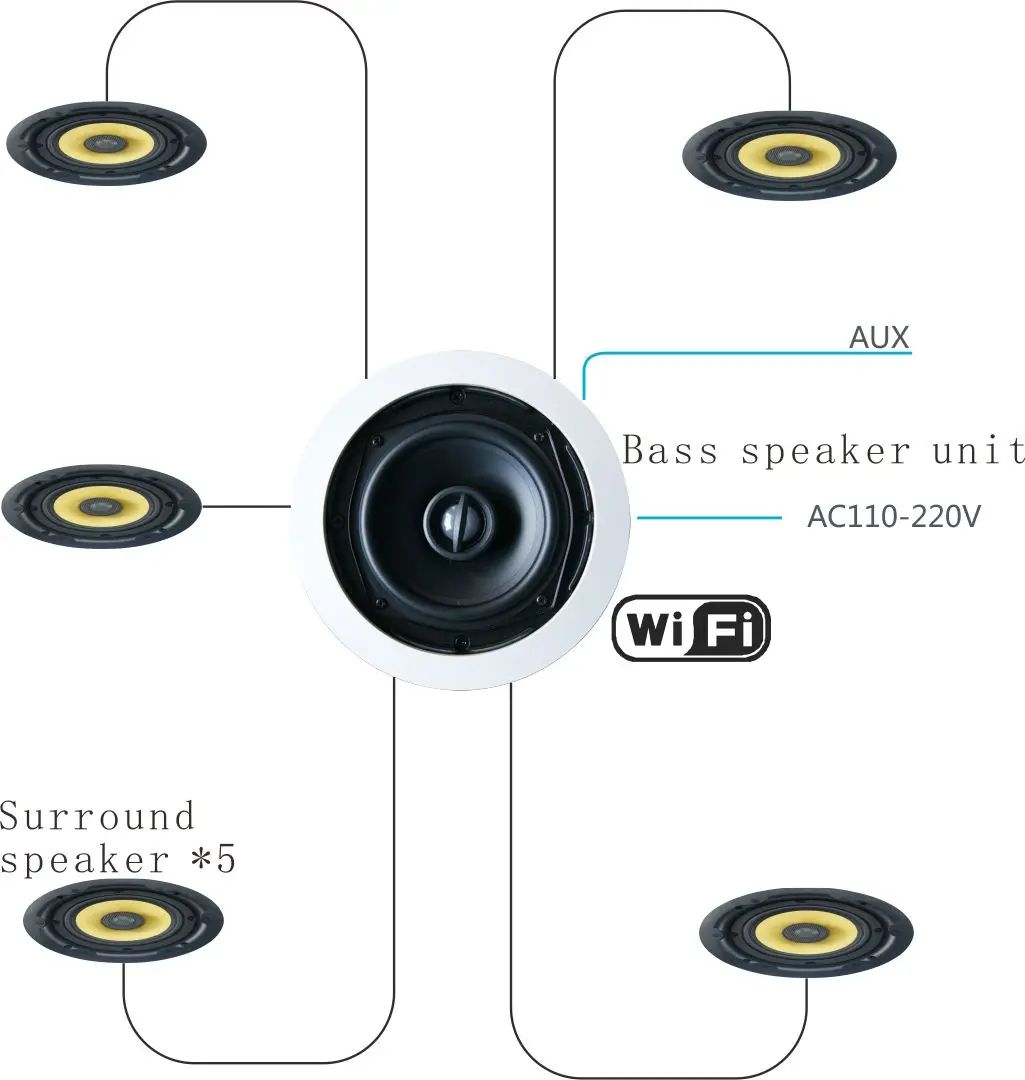 Muzo App Controls Wireless Wifi Speaker System Output Power 25w 5 30w 1 Ceiling Speaker Buy Muzo Wifi Speaker Ceiling Speaker Product On Alibaba Com