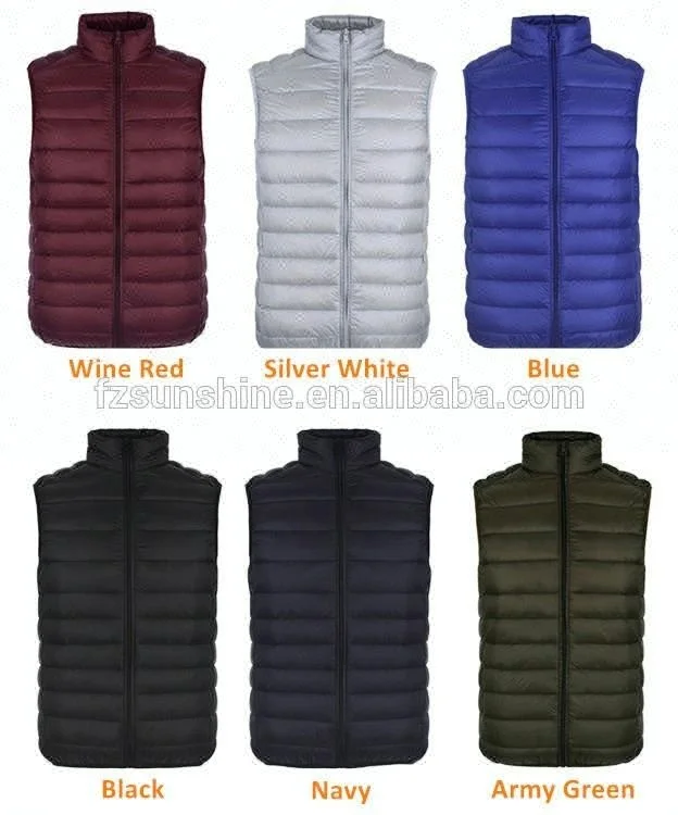 

2020 Winter Men Lightweight White Duck Down Sleeveless Jacket