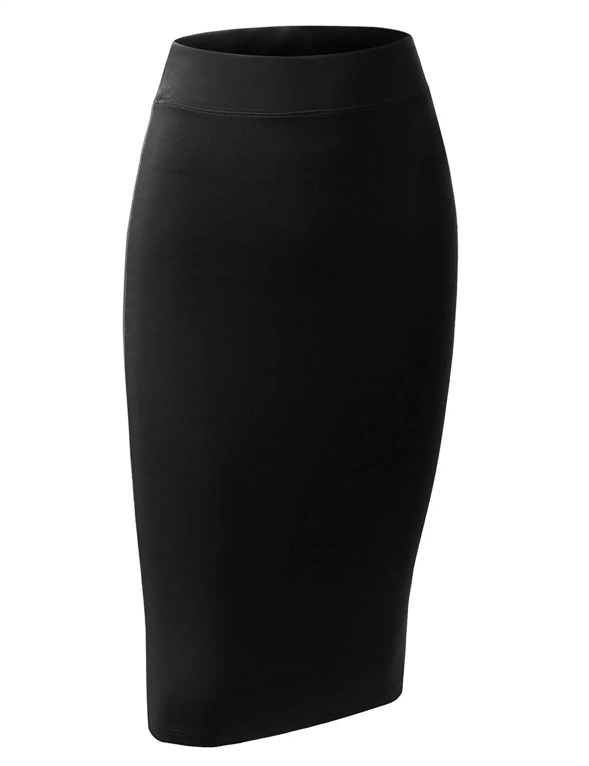 All for You Womens Slim Fit Bodycon Midi Ponte Pencil Skirts Made in USA