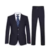 100% Wool Business Suits Navy Blue Suit Men Wedding Groom Mens Suits Tuxedo Suits Wear Business Male Jacket Pants 2 Pieces
