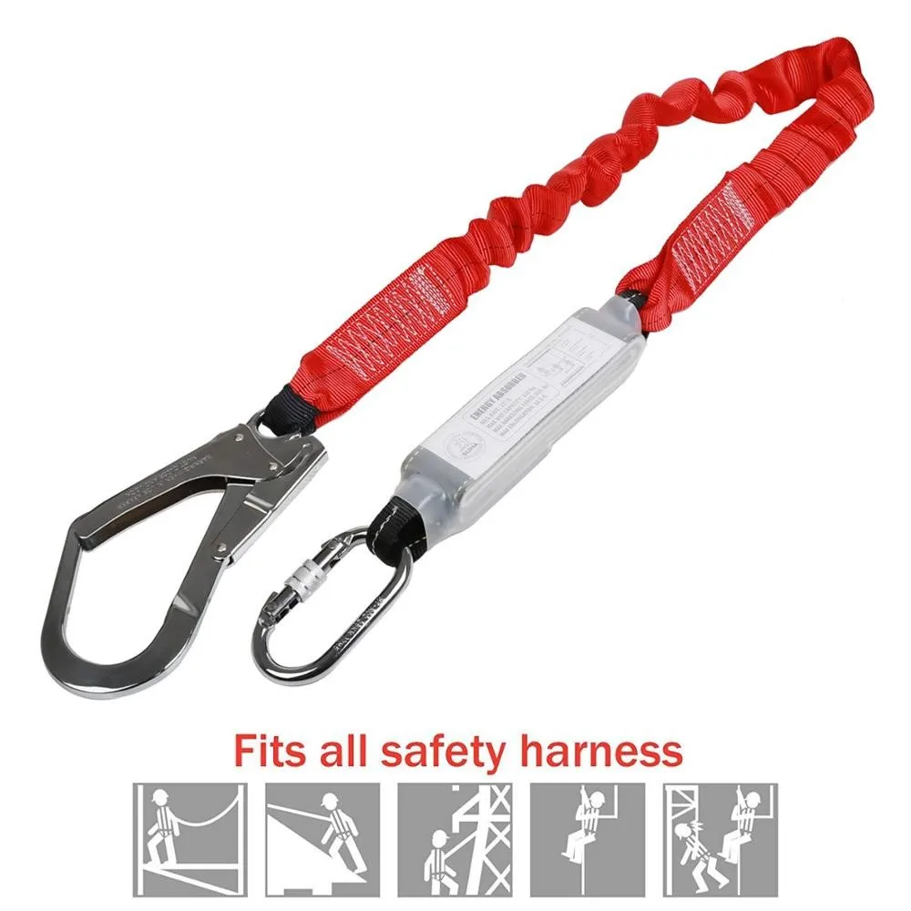 Dcm Single Leg Stretch Lanyard W/rebar,Fall Arrest Safety Harness Shock