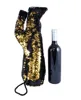 decorative reversible mermaid sequin wine bottle sleeves covers for bar