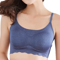 

High Impact Instock Wholesale Comfortable Daily Nylon Seamless Bras Adjusted Strap Slider Wirefree Women's Sports Bra for Woman