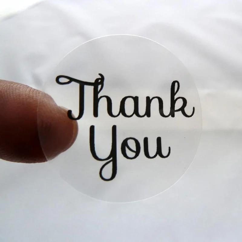 
WR hot sale transparent plastic clear seal label sticker 