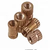Furniture wood insert nut M8 threaded Knurled Brass Inserts for Decoration