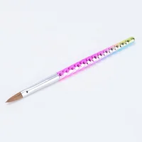 

GUYO Rainbow color mermaid handle high quality pure kolinsky acrylic nail art brush