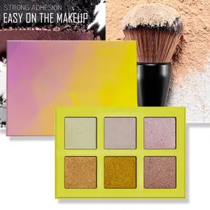 Custom Logo wholesale Brighten Shimmer liquid face 6 color highlighter makeup