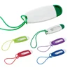 Daily compact spindly mini size built-in address information label narrow window pull-out hanging loop soft rubber luggage tag