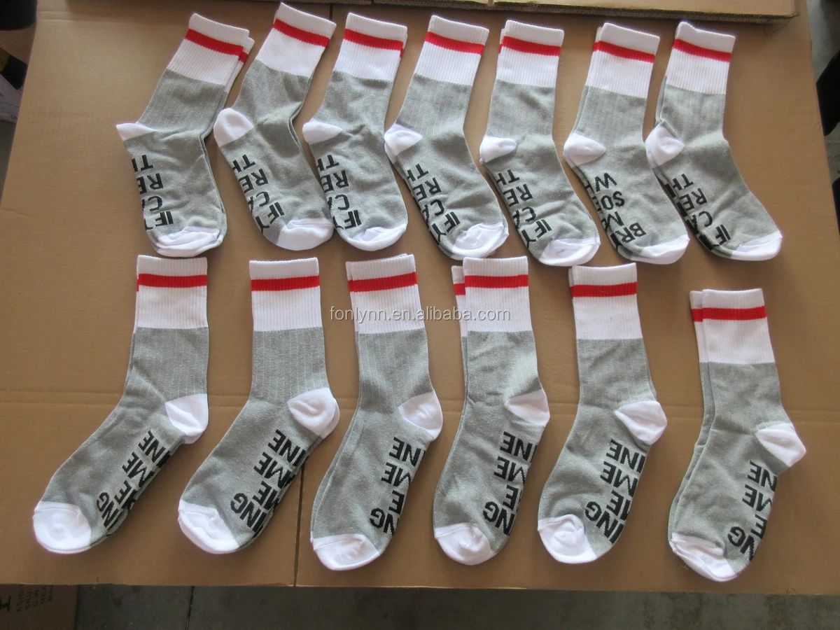 Zhejiang Hangzhou Amazon top seller fun message if you can read this socks with text