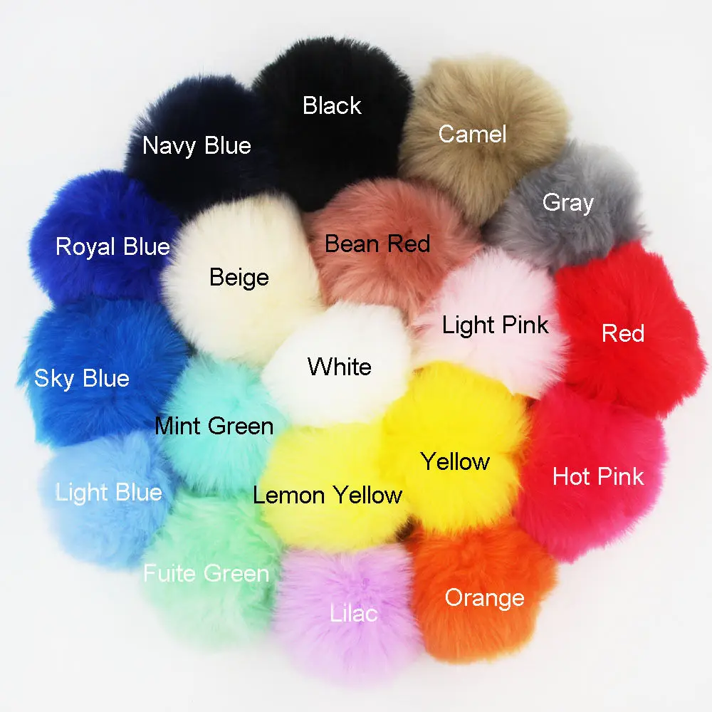 
Wholesale colorful 9cm faux rabbit fur pompom ball fake fur pom pom Decorate fur ball Christmas dress shoes and hats toy gifts 