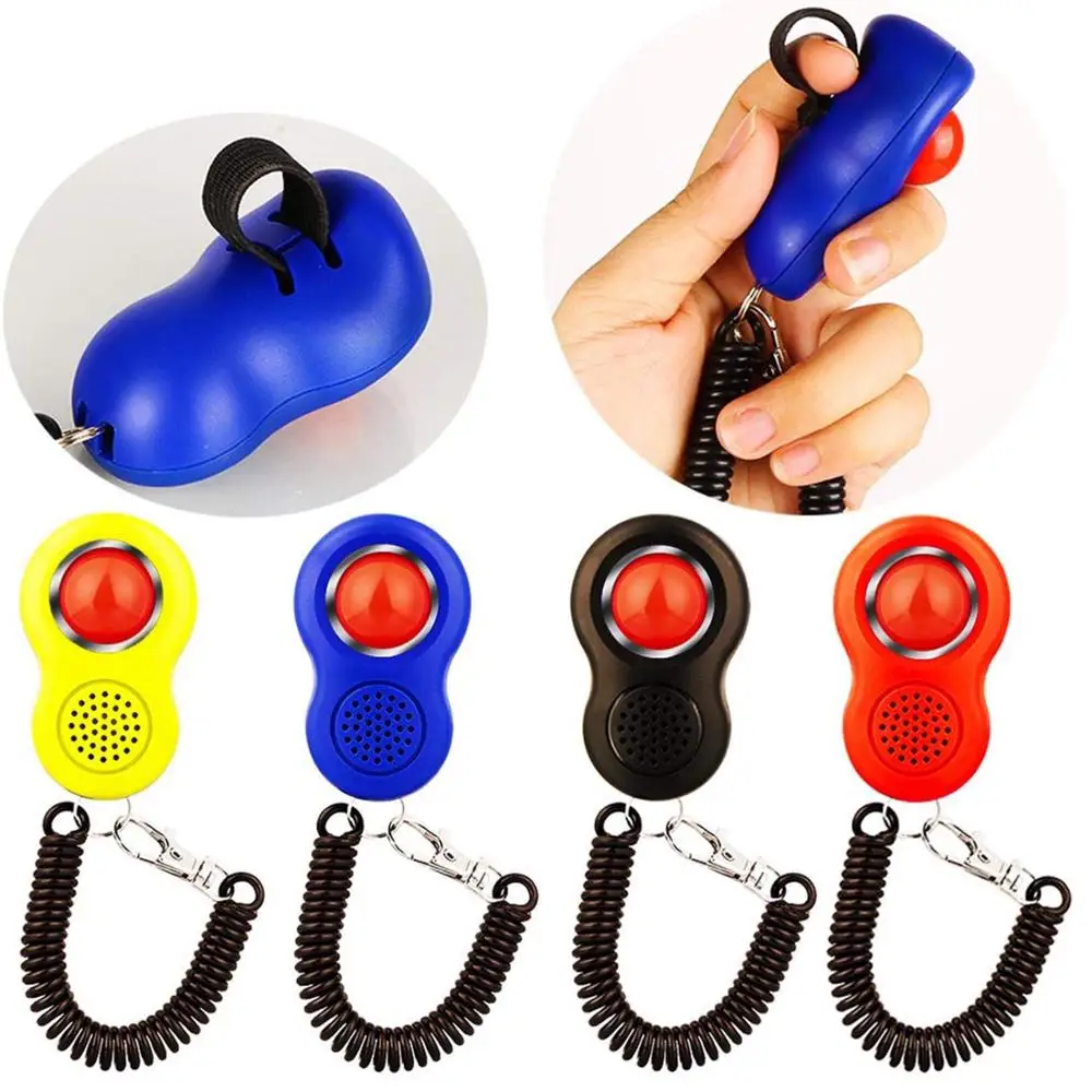 

Big Button New Training Clicker with Finger Loop and Wristband, Training Clickers for Dogs, Cats, Birds and Horses, Black/red/blue/yellow/green/pink