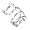 silver wire winding cute cat adjustable ring for girl women party gift elegant rings jewelry dropship