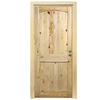 Prettywood 2 Panel Arch Top Interior Clear Flush Design Knotty Solid Pine Wood Door