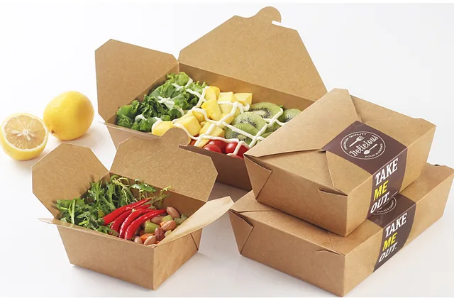 所有行业  包装印刷  纸质包装  纸盒 名称 牛皮食品便当包装盒一次性