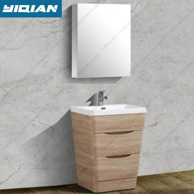 New Design Mdf Pvc Bathroom Vanity Cabinet High End Freestanding