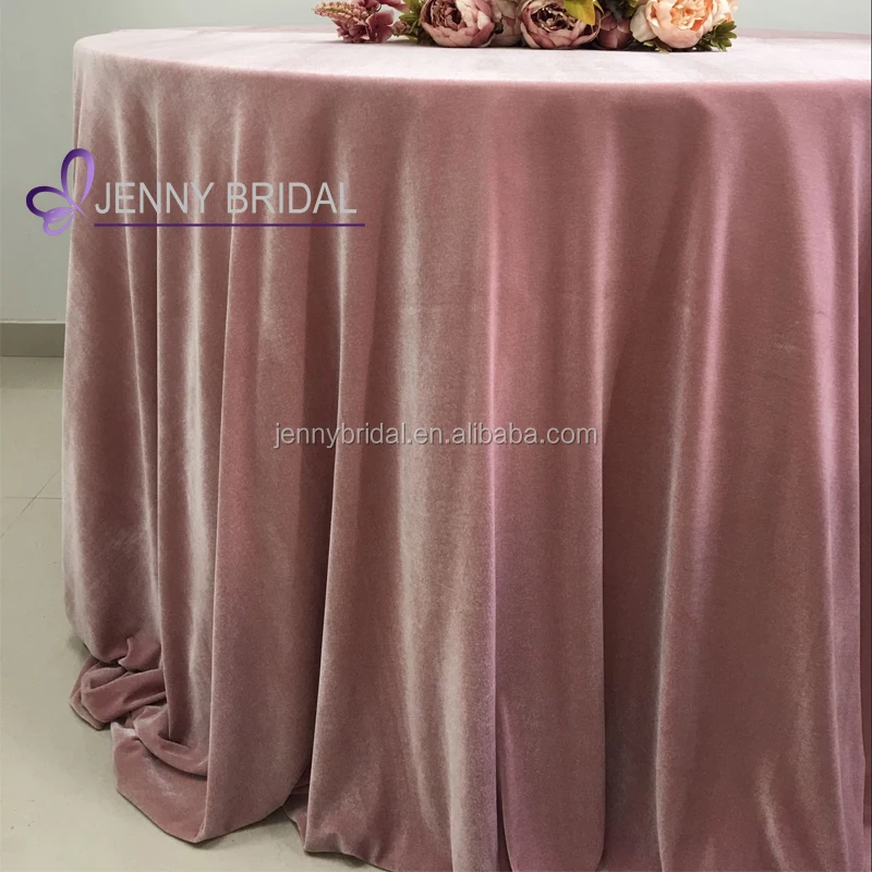 Tc039e Jenny Bridal Velvet Fabric Polyester Tablecloth Buy Polyester