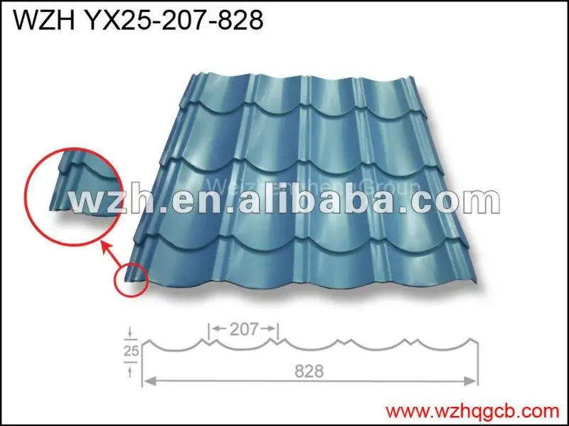 Most Popular Color Coated Sheet Metal Roofing Tiles Roof Deck