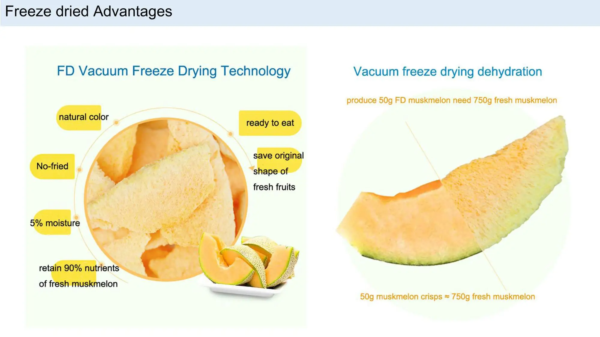 so natural freeze dried melon cantaloupe freeze-dried crispy fruit slices