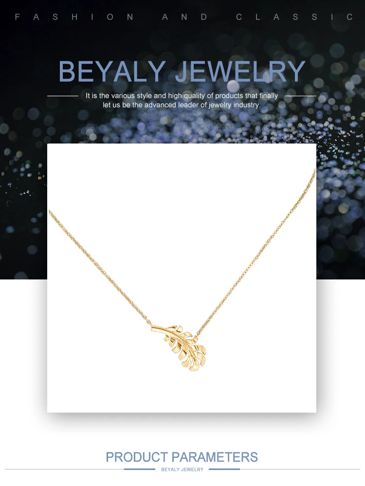 Eco-friendly fern design silver jewelry gold vermeil pendant